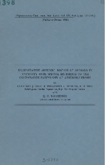Degenerative arterial disease of animals in captivity with special reference to the comparative pathology of atherosclerosis