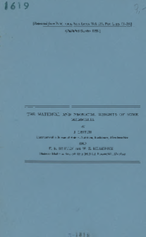 The maternal and neonatal weights of some mammalia