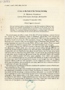 A note on the food of the Norway lemming