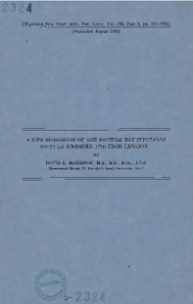 A new subspecies of the noctule nat (Nyctalus noctula Schreber 1774) from Lebanon