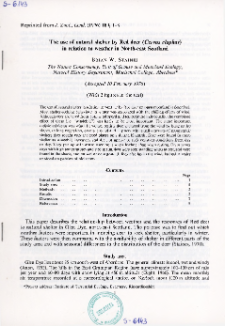 The use of natural shelter by Red deer (Cervus elaphus) in relation to weather in North-east Scotland