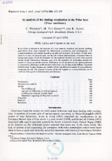 An analysis of the chuffing vocalization in the Polar bear (Ursus maritimus)