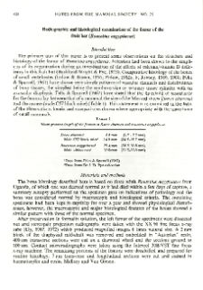 Radiographic and histological examination of the femur of the fruit bat (Rousettus aegyptiacus)