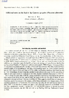 Additional notes on the food of the Common porpoise (Phocoena phocoena)