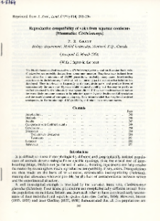 Reproductive compatibility of voles from separate continents (Mammalia: Clethrionomys)
