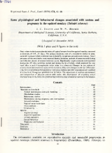 Some physiological and behavioural changes associated with oestrus and pregnancy in the squirrel monkey (Saimiri sciureus)