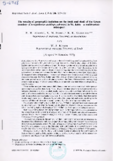 The results of geographic isolation on the teeth and skull of the Green monkey (Cercopithecus aethiops sabaeus) in St. Kitts - a multivariate retrospect