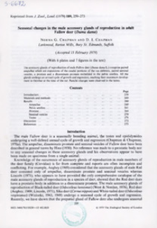 Seasonal changes in the male accessory glands of reproduction in adult Fallow deer (Dama dama)
