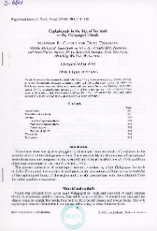 Cephalopods in the diet of fur seals of the Galapagos Islands