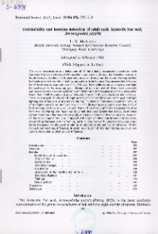 Territoriality and breeding behaviour of adult male Antarctic Fur seal, Arctocephalus gazella