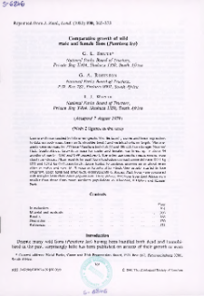 Comparative growth of wild male and female lions (Panthera leo)