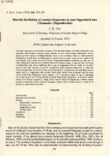 Bimodal distribution of constant frequencies in some hipposiderid bats (Mammalia: Hipposideridae)