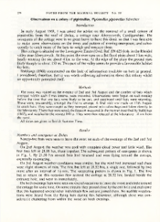 Observations on a colony of pipistrelles, Pipistrellus pipistrellus Schreber