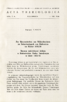 Das Massensterben von Wildschweinen im Naturstaatspark von Białowieża im Winter 1955/56; Masowa śmiertelność dzik&oacute;w w Białowieskim Parku Narodowym w zimie 1955/56