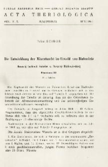 Bisoniana III. Die Entwicklung der Wisentzucht im Urwald von Białowieża; Bisoniana III. Rozw&oacute;j hodowli żubr&oacute;w w Puszczy Białowieskiej