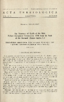 Age structure of skulls of the mole, Talpa europaea Linnaeus 1758 from the food of the buzzard (Buteo buteo L.); Skład wiekowy czaszek kreta, Talpa europaea Linnaeus 1758 z pokarmu myszołowa zwyczajnego (Buteo buteo L.)