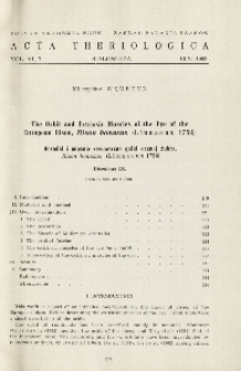 Bisoniana IX. The orbit and extrinsic muscles of the eye of the European bison, Bison bonasus (Linnaeus 1758); Bisoniana IX. Oczod&oacute;ł i mięśnie zewnętrzne gałki ocznej żubra, Bison bonasus (Linnaeus 1758)