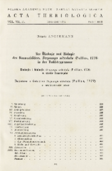 Zur &Ouml;kologie und Biologie des Baumschl&auml;fers, Dryomys nitedula (Pallas, 1779) in der Waldsteppenzone; Ekologia i biologia Dryomys nitedula (Pallas, 1779) w strefie lasostep&oacute;w