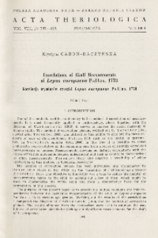 Correlations of skull measurements of Lepus europaeus Pallas, 1778; Korelacja wymiarów czaszki Lepus europaeus Pallas, 1778