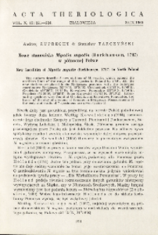Nowe stanowiska Myotis myotis (Borkhausen, 1797) w p&oacute;łnocnej Polsce; New localities of Myotis myotis (Borkhausen, 1797) in North Poland