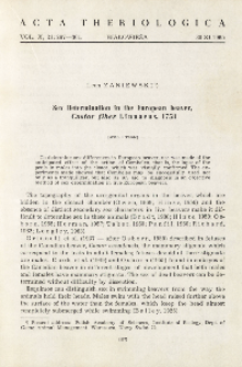 Sex determination in the European beaver Castor fiber Linnaeus, 1758