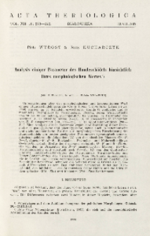 Analysis einiger Parameter des Hundesch&auml;dels hinsichtlich ihres morphologischen Wertes