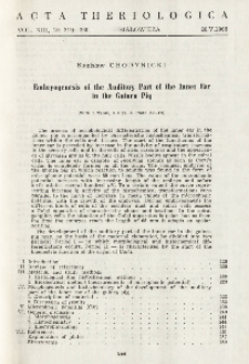Embryogenesis of the auditory part of the inner ear in the guinea pig