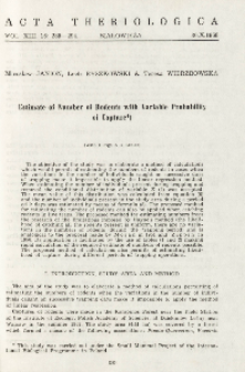 Estimate of number of rodents with variable probability of capture