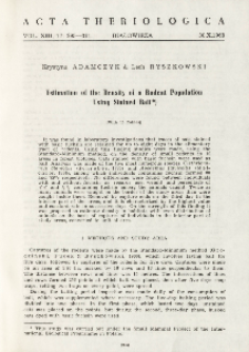Estimation of the density of a rodent population using stained bait