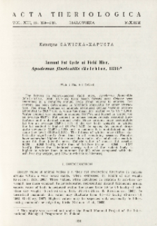 Annual fat cycle of field mice, Apodemus flavicollis (Melchior, 1834)