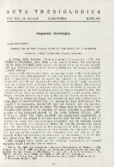 Anomalies of the facial part of the skull of a hamster