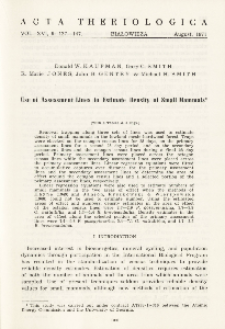 Use of assessment lines to estimate density of small mammals