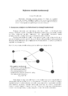 Wybrane modele konkurencji