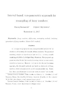 Interval based, non-parametric approach for resampling of fuzzy numbers