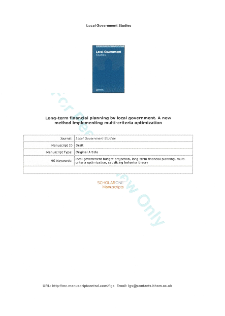 Long-term financial planning by local government. A new method implementing multi-criteria optimization