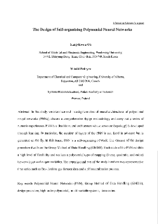 The design of self - organizing polynomial neural networks