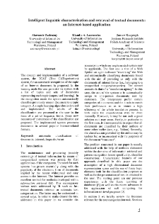 Intelligent linguistic characterization and retrieval of textual documents: an Internet-based application