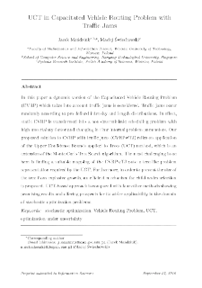 UCT in Capacitated Vehicle Routing Problem with Traffic Jams