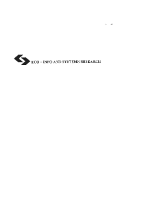 Eco-info and systems research * Specialized software * Spatial analysis and modeling tool V 2.0-system design