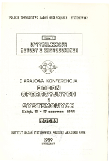 Optymalizacja metody i zastosowania. Tom 1: I Krajowa Konferencja Badań Operacyjnych i Systemowych BOS'88, Książ, 13-17 czerwca 1988 * Optymalizacja struktur * Allocation model of computation processes in a multiprocessor system