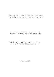 Negotiation strategies of programmable agents in continuous double auctions * Introduction * Continuous double auction * Conclusions