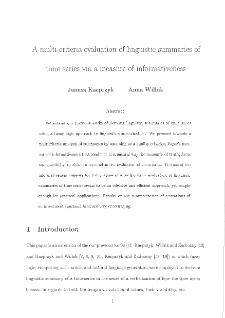 A multi-criteria evaluation of linguistic summaries of time series via a measure of informativeness