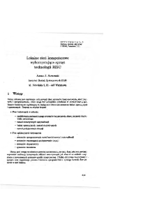 Optymalizacja : zadania, metody, algorytmy : [materiały ii krajowej konferencji badań operacyjnych i systemowych”. , warszawa, 23-25 kwietnia 1991 r * Systemy komputerowe * Lokalne sieci komputerowe wykorzystujące sprzęt technologii risc.