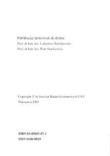 Podstawy metody analizy diagnostycznej i projektowania systemów zarządzania (metoda diana) * Model systemu informacyjnego zarządzania