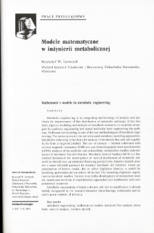 Mathematic&rsquo;s models in metabolic engineering