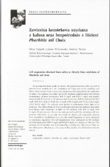 Celi suspension obtained from callus or directly from cotyledons of Pharbitis nil Chois