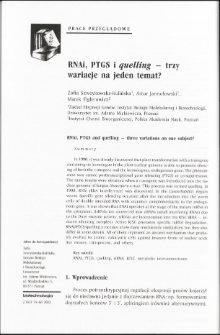 RNAi, PTGS and quelling - three variations on one subject?