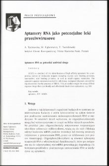 Aptamers RNA as potential antiviral drugs