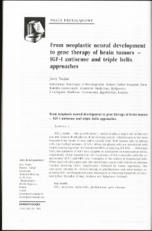 From neoplastic neural development to gene therapy of brain tumors -IGF-I antisense and triple helix approaches