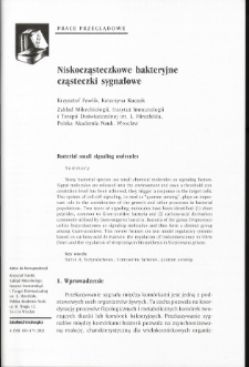 Bacterial small signaling molecules
